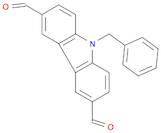 9H-Carbazole-3,6-dicarboxaldehyde, 9-(phenylmethyl)-