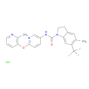 1H-Indole-1-carboxamide, 2,3-dihydro-5-methyl-N-[6-[(2-methyl-3-pyridinyl)oxy]-3-pyridinyl]-6-(t...