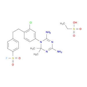 Ethanesulfonic acid, compd. with 4-[2-[2-chloro-4-(4,6-diamino-2,2-dimethyl-1,3,5-triazin-1(2H)-...