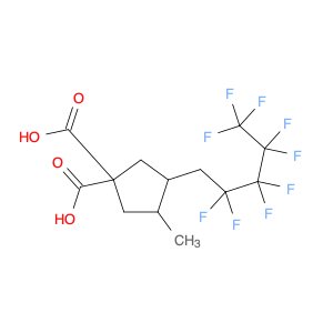 3-Methyl-4-(2,2,3,3,4,4,5,5,5-nonafluoropentyl)cyclopentane-1,1-dicarboxylic acid