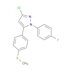 1H-Pyrazole, 3-chloro-1-(4-fluorophenyl)-5-[4-(methylthio)phenyl]-