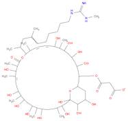 Propanedioic acid, 1-[5,7,9,11,21,25,27,29,31,35,37,38,39-tridecahydroxy-17-[9-[[imino(methylamino…