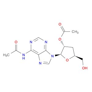 Adenosine, N-acetyl-3'-deoxy-, 2'-acetate