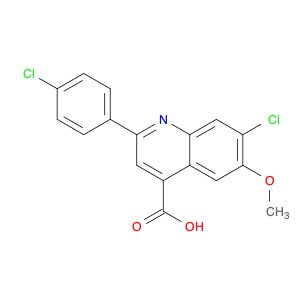 4-Quinolinecarboxylic acid, 7-chloro-2-(4-chlorophenyl)-6-methoxy-