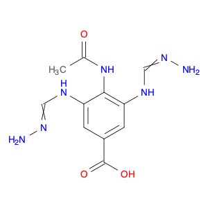 Benzoic acid, 4-(acetylamino)-3,5-bis[(aminoiminomethyl)amino]-