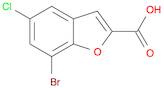 2-Benzofurancarboxylic acid, 7-bromo-5-chloro-