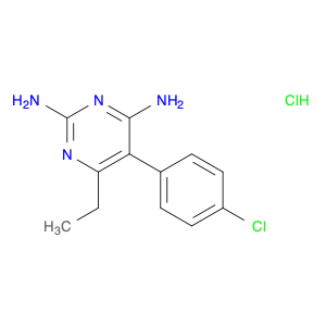 2,4-Pyrimidinediamine, 5-(4-chlorophenyl)-6-ethyl-, hydrochloride (1:1)