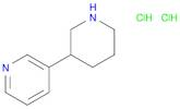 Pyridine, 3-(3-piperidinyl)-, hydrochloride (1:2)