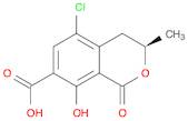 1H-2-Benzopyran-7-carboxylic acid, 5-chloro-3,4-dihydro-8-hydroxy-3-methyl-1-oxo-, (3R)-