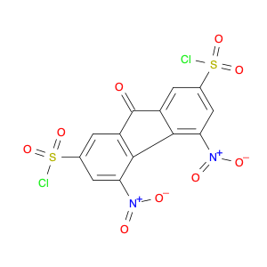 9H-Fluorene-2,7-disulfonyl dichloride, 4,5-dinitro-9-oxo-