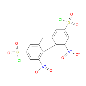 9H-Fluorene-2,7-disulfonyl dichloride, 4,5-dinitro-