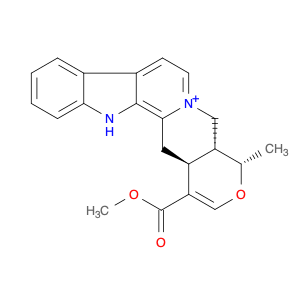 Oxayohimbanium, 3,4,5,6,16,17-hexadehydro-16-(methoxycarbonyl)-19-methyl-, (19α)-