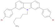 9H-Carbazole, 2,7-bis(4-bromophenyl)-9-hexyl-