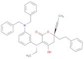 2H-Pyran-2-one, 3-[(1R)-1-[3-[bis(phenylmethyl)amino]phenyl]propyl]-5,6-dihydro-4-hydroxy-6-(2-p...