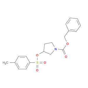 1-Pyrrolidinecarboxylic acid, 3-[[(4-methylphenyl)sulfonyl]oxy]-, phenylmethyl ester