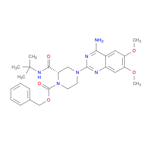 1-Piperazinecarboxylic acid, 4-(4-amino-6,7-dimethoxy-2-quinazolinyl)-2-[[(1,1-dimethylethyl)amino…