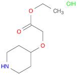 Acetic acid, 2-(4-piperidinyloxy)-, ethyl ester, hydrochloride (1:1)