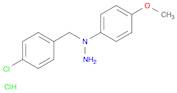 Hydrazine, 1-[(4-chlorophenyl)methyl]-1-(4-methoxyphenyl)-, hydrochloride (1:1)