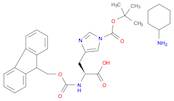 L-Histidine, 1-[(1,1-dimethylethoxy)carbonyl]-N-[(9H-fluoren-9-ylmethoxy)carbonyl]-, compd. with c…