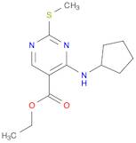 5-Pyrimidinecarboxylic acid, 4-(cyclopentylamino)-2-(methylthio)-, ethyl ester