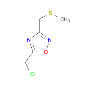 1,2,4-Oxadiazole, 5-(chloromethyl)-3-[(methylthio)methyl]-