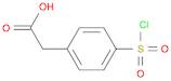 Benzeneacetic acid, 4-(chlorosulfonyl)-