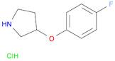 Pyrrolidine, 3-(4-fluorophenoxy)-, hydrochloride (1:1)