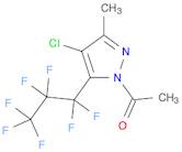 1H-Pyrazole, 1-acetyl-4-chloro(heptafluoropropyl)methyl- (9CI)