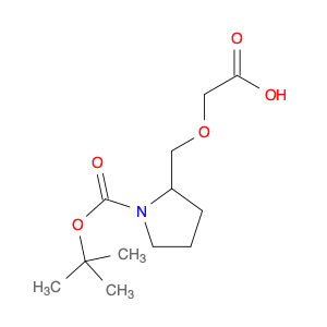 1-Pyrrolidinecarboxylic acid, 2-[(carboxymethoxy)methyl]-, 1-(1,1-dimethylethyl) ester