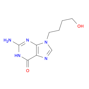 6H-Purin-6-one, 2-amino-1,9-dihydro-9-(4-hydroxybutyl)-