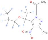 1H-Pyrazole, 1-acetyl[1-(heptafluoropropoxy)-1,2,2,2-tetrafluoroethyl]methyl-4-nitro- (9CI)