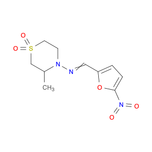 4-Thiomorpholinamine, 3-methyl-N-[(5-nitro-2-furanyl)methylene]-, 1,1-dioxide