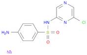 Benzenesulfonamide, 4-amino-N-(6-chloro-2-pyrazinyl)-, sodium salt (1:1)