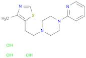 Piperazine, 1-[2-(4-methyl-5-thiazolyl)ethyl]-4-(2-pyridinyl)-, hydrochloride (1:3)