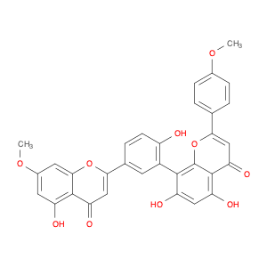 4H-1-Benzopyran-4-one, 5,7-dihydroxy-8-[2-hydroxy-5-(5-hydroxy-7-methoxy-4-oxo-4H-1-benzopyran-2-y…