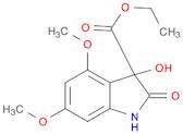 1H-Indole-3-carboxylic acid, 2,3-dihydro-3-hydroxy-4,6-dimethoxy-2-oxo-, ethyl ester