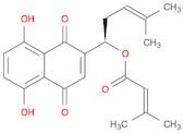 2-Butenoic acid, 3-methyl-, (1R)-1-(1,4-dihydro-5,8-dihydroxy-1,4-dioxo-2-naphthalenyl)-4-methyl...