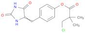 Propanoic acid, 3-chloro-2,2-dimethyl-, 4-[(2,5-dioxo-4-imidazolidinylidene)methyl]phenyl ester