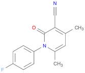 3-Pyridinecarbonitrile, 1-(4-fluorophenyl)-1,2-dihydro-4,6-dimethyl-2-oxo-