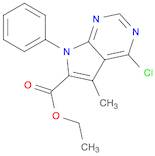 7H-Pyrrolo[2,3-d]pyrimidine-6-carboxylic acid, 4-chloro-5-methyl-7-phenyl-, ethyl ester