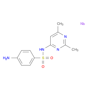 Benzenesulfonamide, 4-amino-N-(2,6-dimethyl-4-pyrimidinyl)-, sodium salt (1:1)