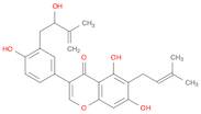 4H-1-Benzopyran-4-one, 5,7-dihydroxy-3-[4-hydroxy-3-(2-hydroxy-3-methyl-3-buten-1-yl)phenyl]-6-(3-…