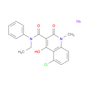 3-Quinolinecarboxamide, 5-chloro-N-ethyl-1,2-dihydro-4-hydroxy-1-methyl-2-oxo-N-phenyl-, sodium sa…