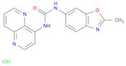 Urea, N-(2-methyl-6-benzoxazolyl)-N'-1,5-naphthyridin-4-yl-, hydrochloride (1:1)