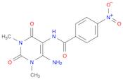 Benzamide, N-(6-amino-1,2,3,4-tetrahydro-1,3-dimethyl-2,4-dioxo-5-pyrimidinyl)-4-nitro-