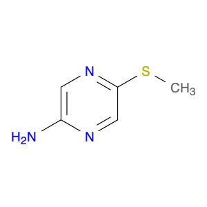 2-Pyrazinamine, 5-(methylthio)-