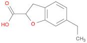 2-Benzofurancarboxylic acid, 6-ethyl-2,3-dihydro-