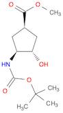 Cyclopentanecarboxylic acid, 3-[[(1,1-dimethylethoxy)carbonyl]amino]-4-hydroxy-, methyl ester, (...