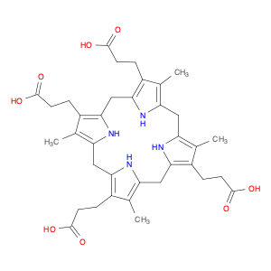 21H,23H-Porphine-2,7,12,18-tetrapropanoic acid, 5,10,15,20,22,24-hexahydro-3,8,13,17-tetramethyl-