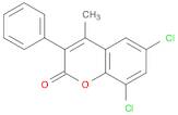 2H-1-Benzopyran-2-one, 6,8-dichloro-4-methyl-3-phenyl-